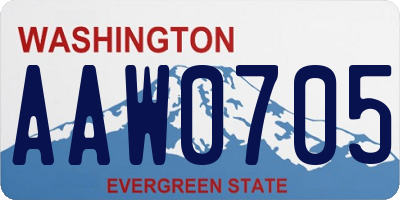 WA license plate AAW0705