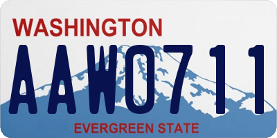 WA license plate AAW0711