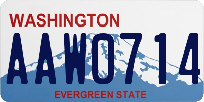 WA license plate AAW0714