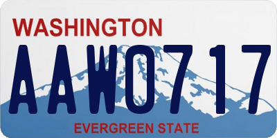 WA license plate AAW0717