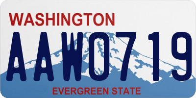 WA license plate AAW0719