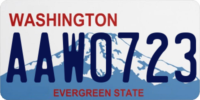 WA license plate AAW0723