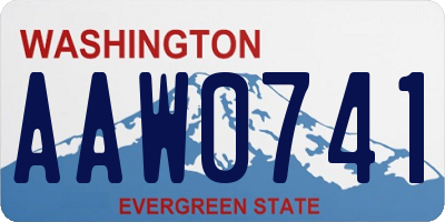 WA license plate AAW0741