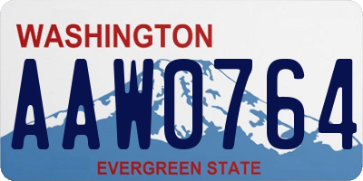 WA license plate AAW0764