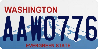 WA license plate AAW0776