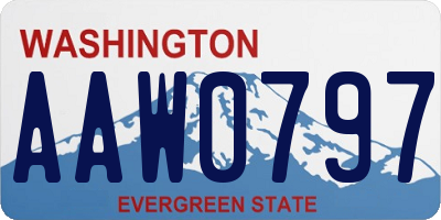 WA license plate AAW0797