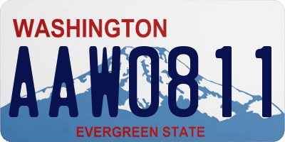 WA license plate AAW0811