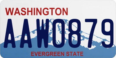 WA license plate AAW0879