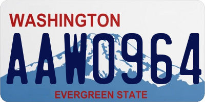 WA license plate AAW0964