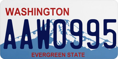WA license plate AAW0995