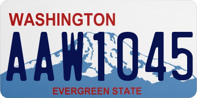 WA license plate AAW1045