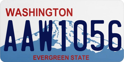 WA license plate AAW1056