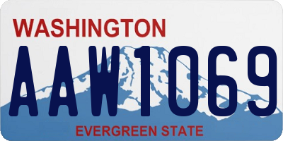 WA license plate AAW1069