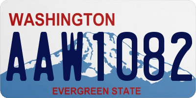 WA license plate AAW1082