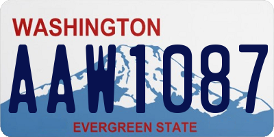 WA license plate AAW1087