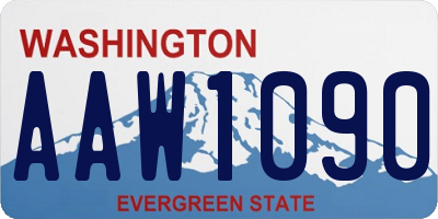 WA license plate AAW1090