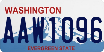 WA license plate AAW1096