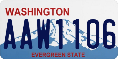 WA license plate AAW1106