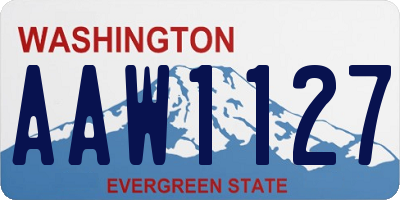 WA license plate AAW1127