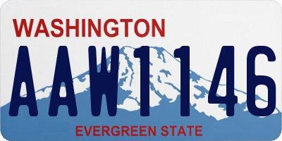 WA license plate AAW1146