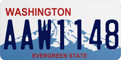 WA license plate AAW1148