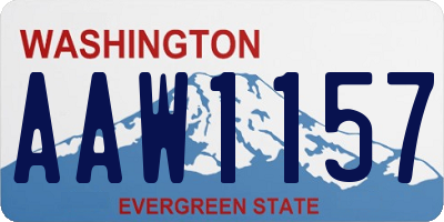 WA license plate AAW1157
