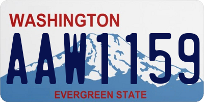 WA license plate AAW1159