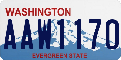 WA license plate AAW1170