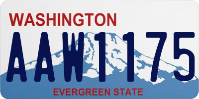 WA license plate AAW1175