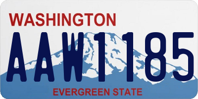 WA license plate AAW1185