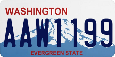 WA license plate AAW1199