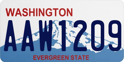WA license plate AAW1209