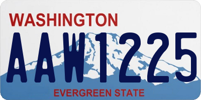 WA license plate AAW1225