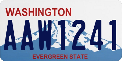 WA license plate AAW1241