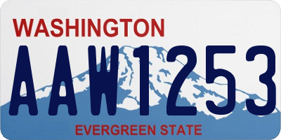 WA license plate AAW1253