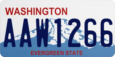 WA license plate AAW1266