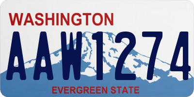 WA license plate AAW1274