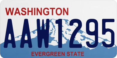 WA license plate AAW1295