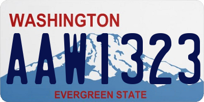 WA license plate AAW1323
