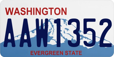 WA license plate AAW1352