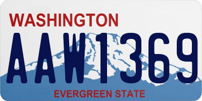 WA license plate AAW1369