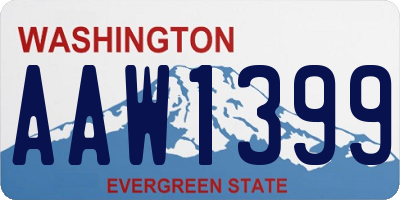 WA license plate AAW1399