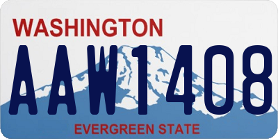 WA license plate AAW1408