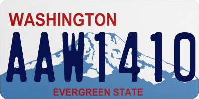 WA license plate AAW1410