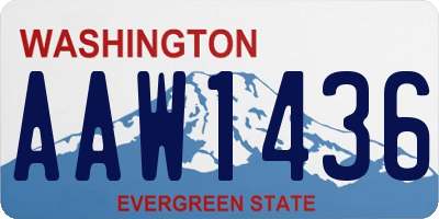 WA license plate AAW1436