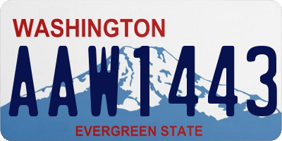 WA license plate AAW1443