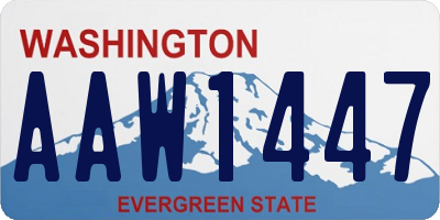 WA license plate AAW1447