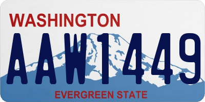WA license plate AAW1449