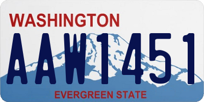WA license plate AAW1451
