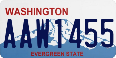 WA license plate AAW1455